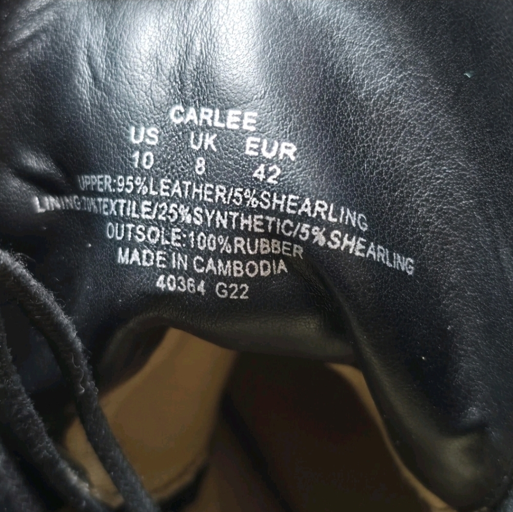 Ralph Lauren Women's Black Suede Shearling Lined Carlee Boots Size 10 New - Picture 10 of 10